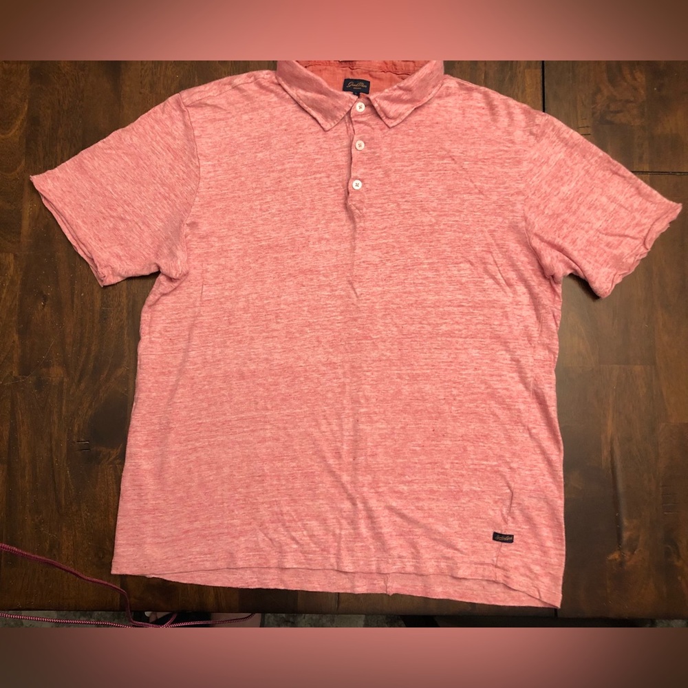 GoodMan Linen Polo Shirt sz Large